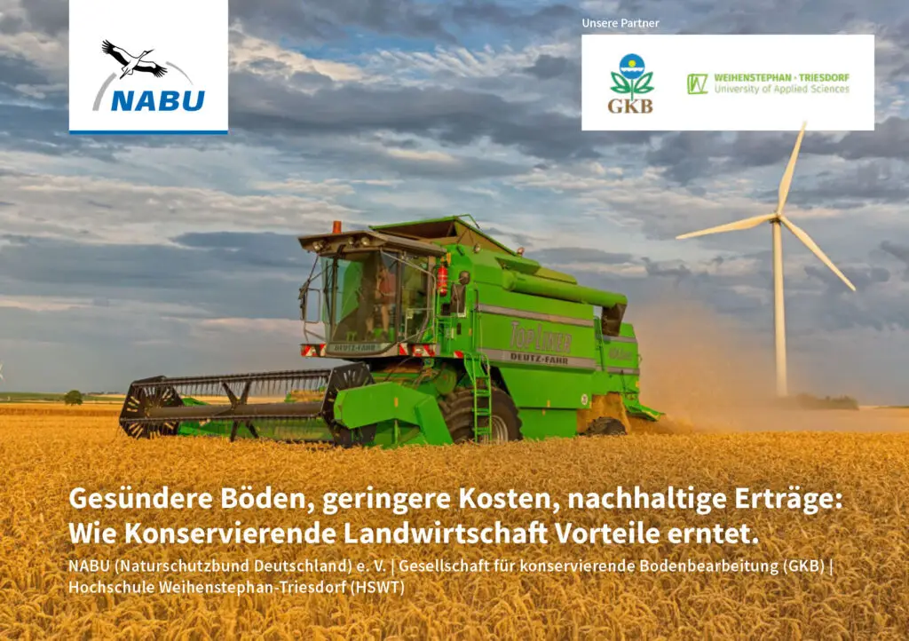 Gesündere Böden, geringere Kosten, nachhaltige Erträge: Wie Konservierende Landwirtschaft Vorteile erntet. Die neue Studie vom NABU, der GKB und der Hochschule Weihenstephan-Triesdorf kommt zu eindeutigen Ergebnissen.
